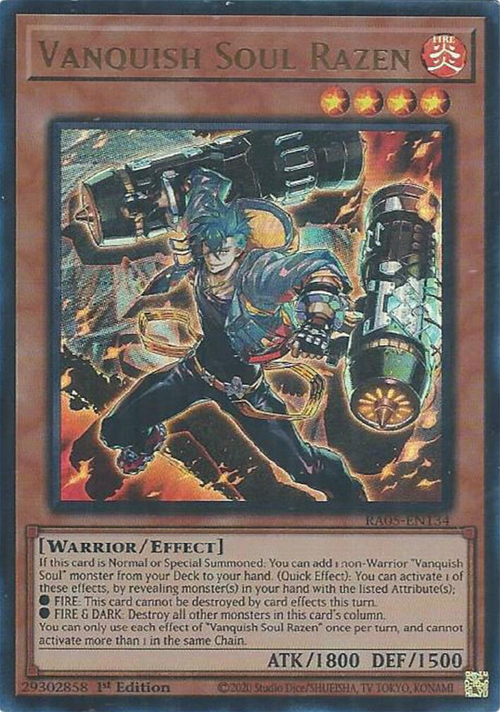 Vanquish Soul Razen [RA05-EN134] Ultra Rare - Yugioh Cards For Your TCG Needs!