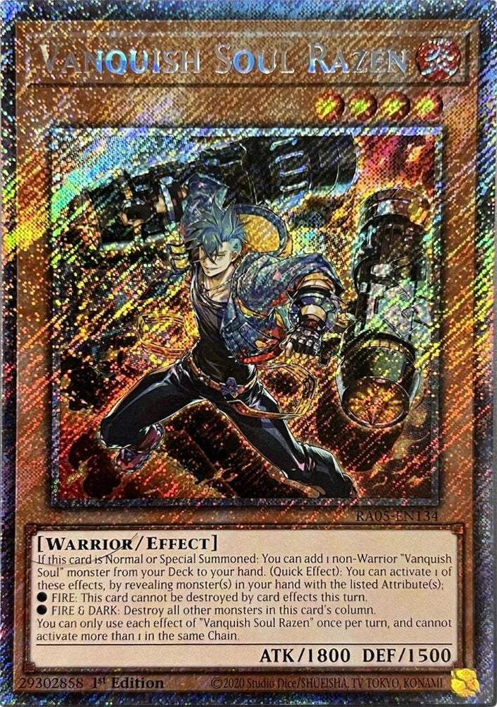 Vanquish Soul Razen (Platinum Secret Rare) [RA05-EN134] - Yugioh Cards For Your TCG Needs!