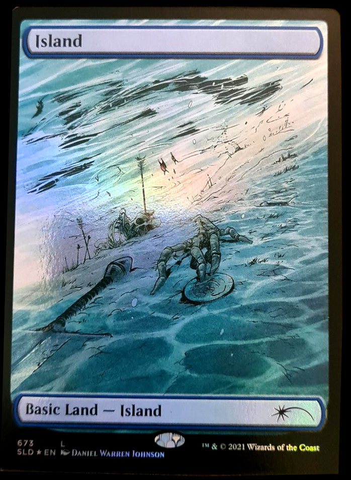 Island (673) [Secret Lair Drop Promos] Magic: The Gathering