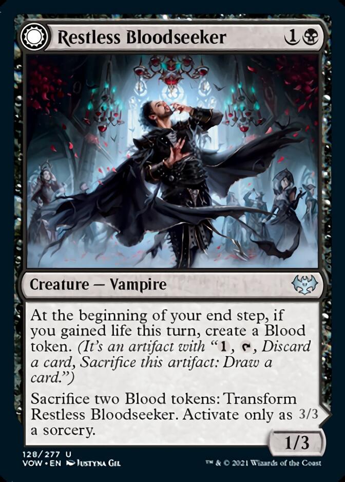 Restless Bloodseeker // Bloodsoaked Reveler [Innistrad: Crimson Vow] Magic: The Gathering