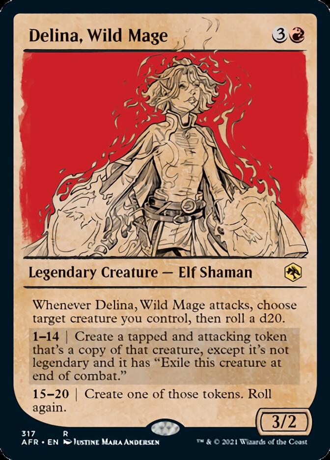 Delina, Wild Mage (Showcase) [Dungeons & Dragons: Adventures in the Forgotten Realms] Magic: The Gathering