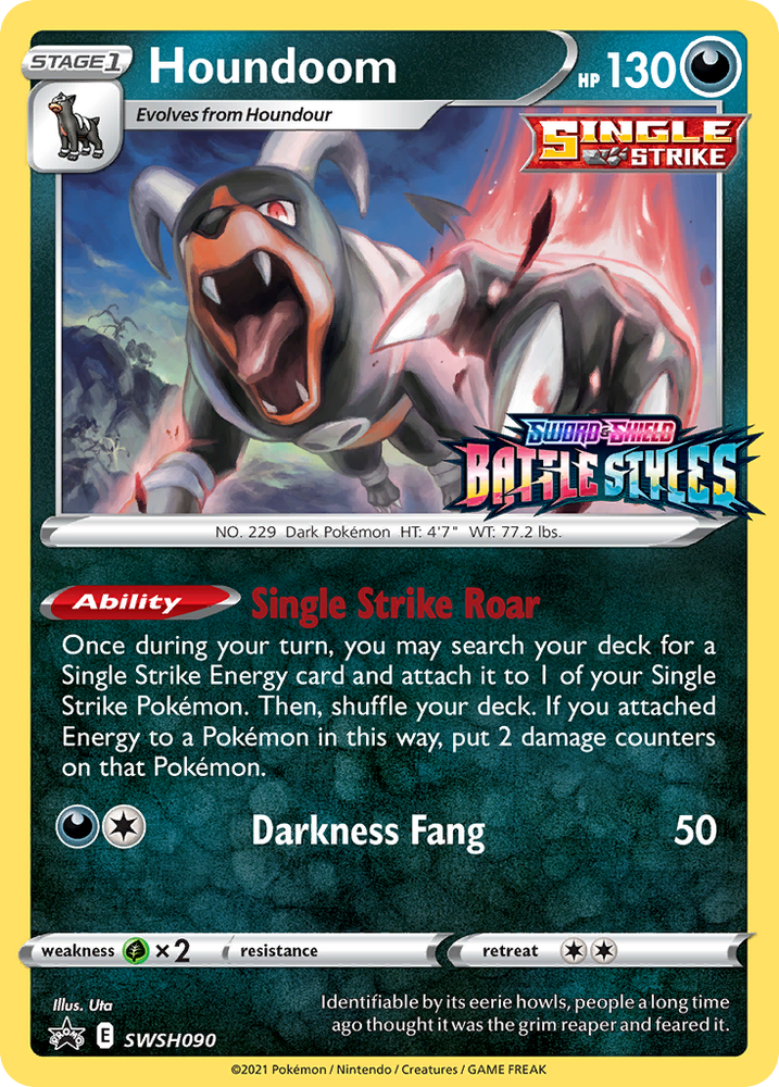 Houndoom (SWSH090) (Prerelease Promo) [Sword & Shield: Black Star Promos] Pokémon