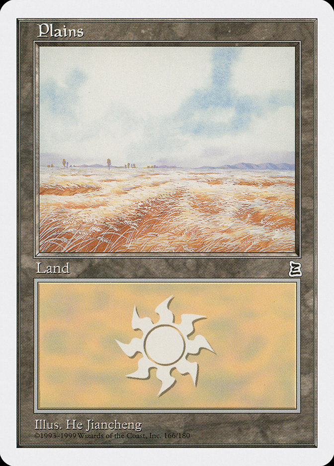 Plains (166) [Portal Three Kingdoms] Magic: The Gathering