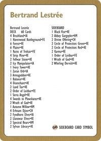1996 Bertrand Lestree Decklist Card [World Championship Decks] Magic: The Gathering