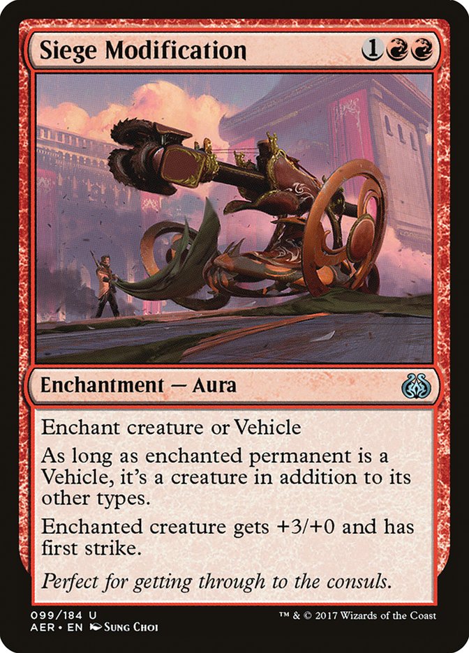 Siege Modification [Aether Revolt] Magic: The Gathering