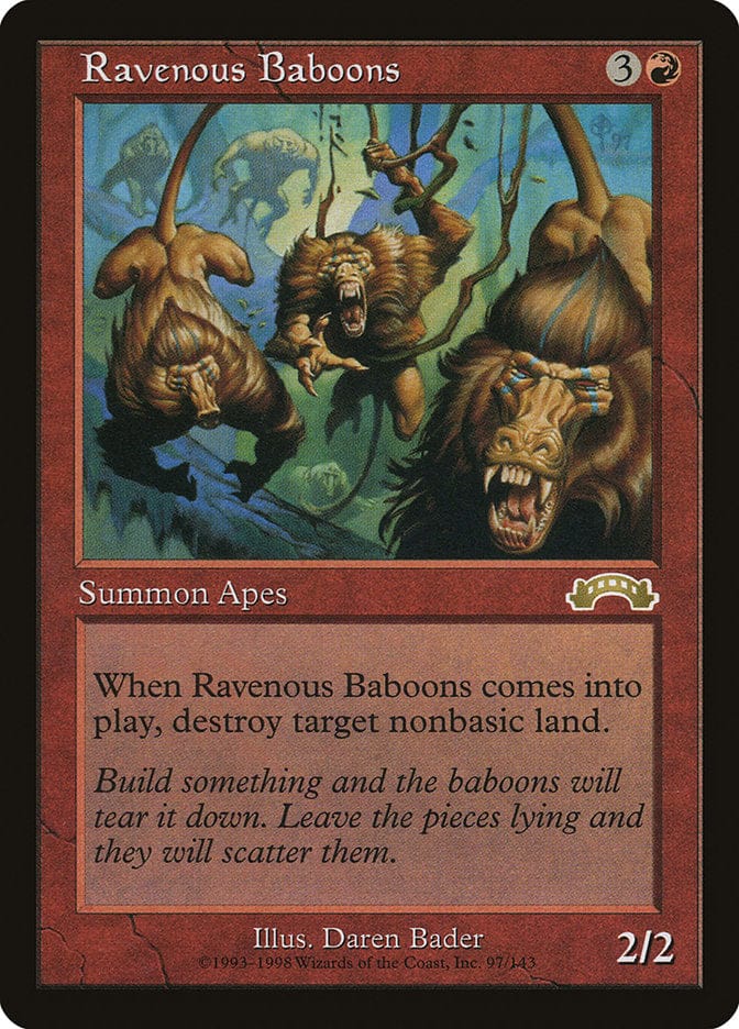 Ravenous Baboons [Exodus] Magic: The Gathering