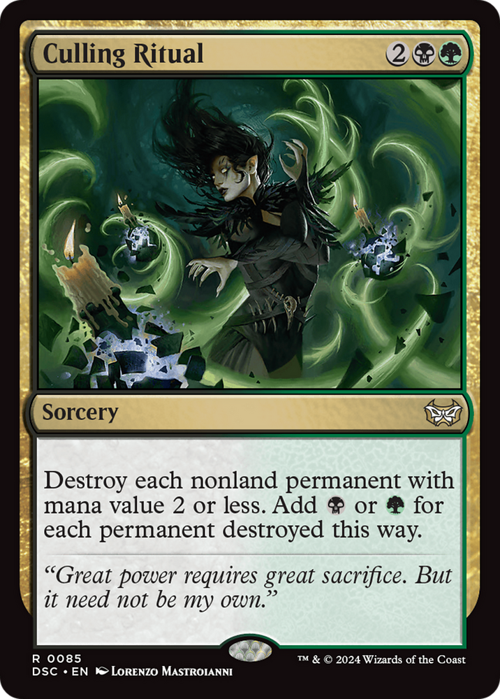 Culling Ritual [Duskmourn: House of Horror Commander] Magic: The Gathering