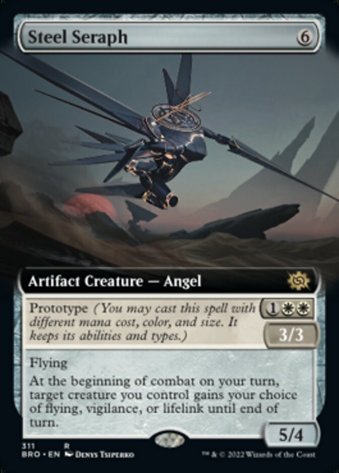 Steel Seraph (Extended Art) [The Brothers' War] Magic: The Gathering