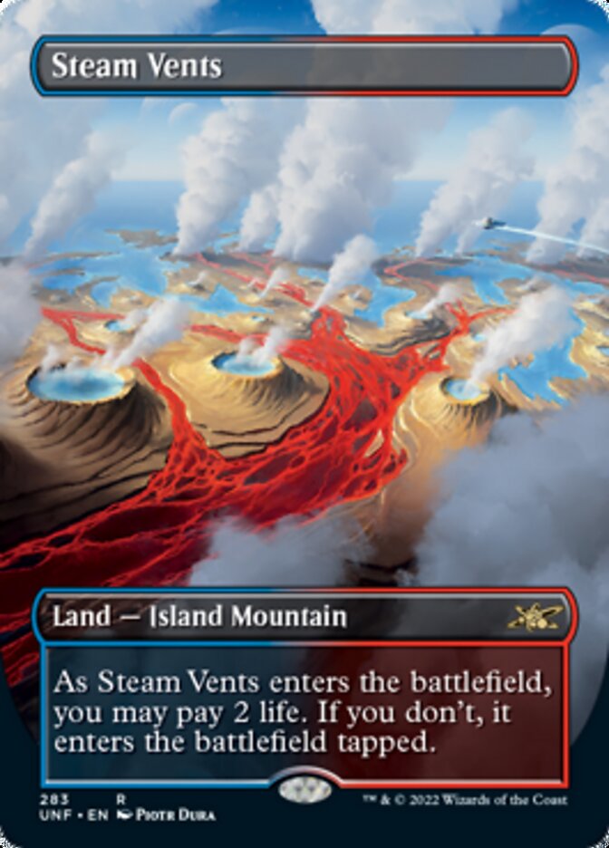 Steam Vents (Borderless) [Unfinity] Magic: The Gathering