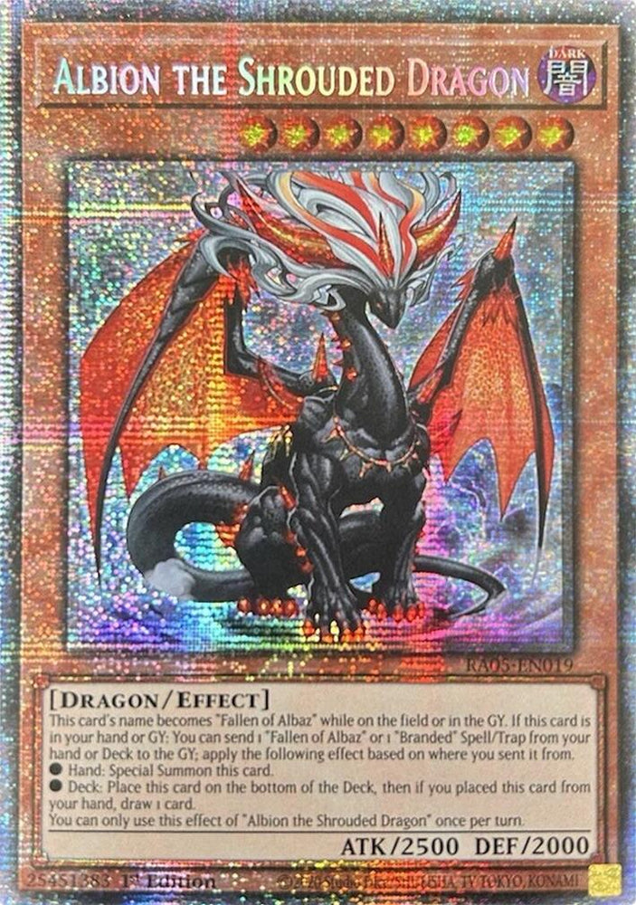 Albion the Shrouded Dragon [RA05-EN019] Starlight Rare
