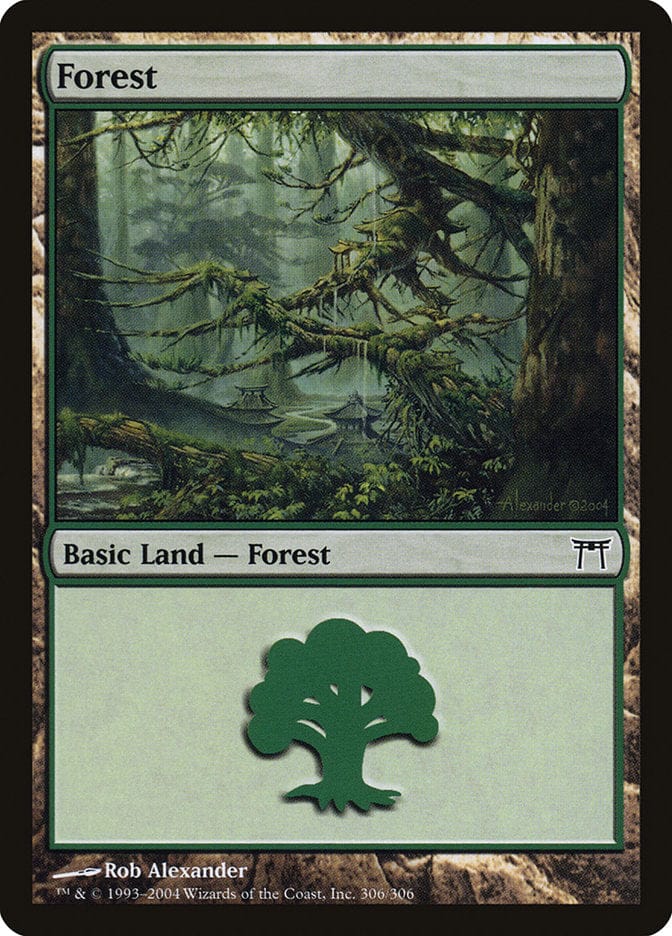 Forest (306) [Champions of Kamigawa] Magic: The Gathering