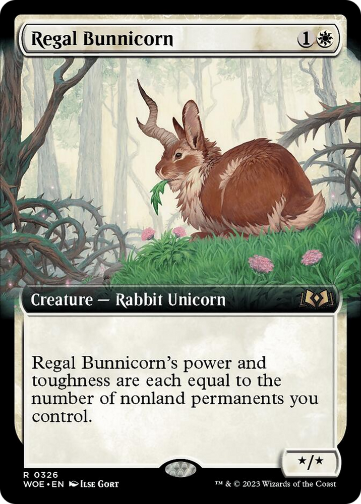 Regal Bunnicorn (Extended Art) [Wilds of Eldraine] Magic: The Gathering