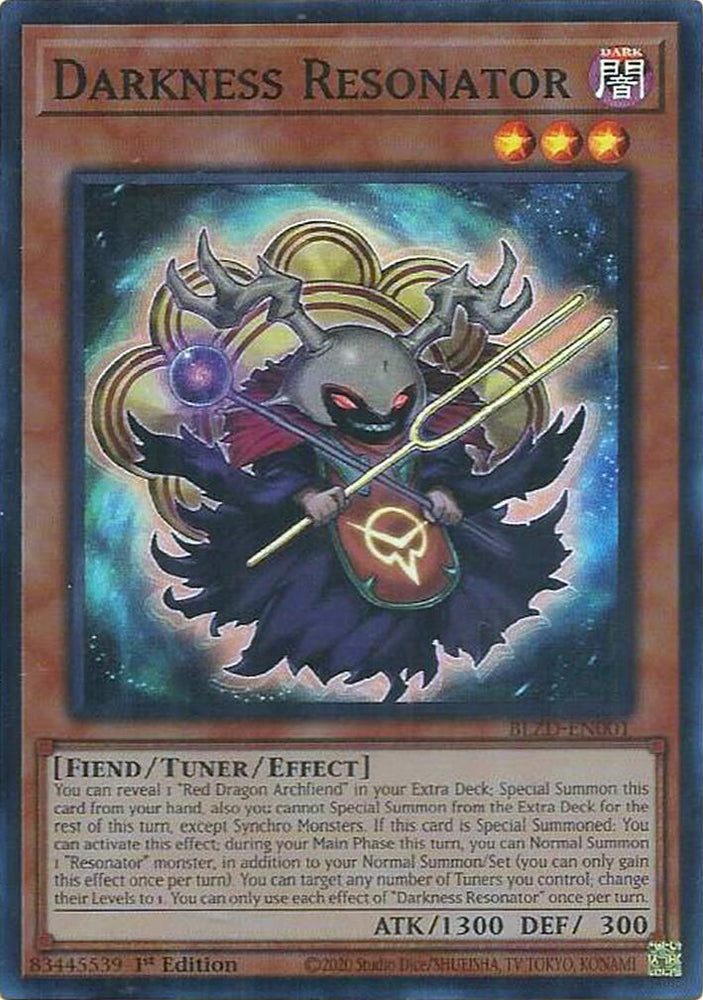 Darkness Resonator [BLZD-EN001] Super Rare - Yugioh Cards For Your TCG Needs!