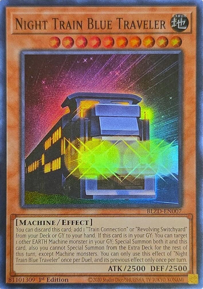 Night Train Blue Traveler [BLZD-EN007] Super Rare - Yugioh Cards For Your TCG Needs!
