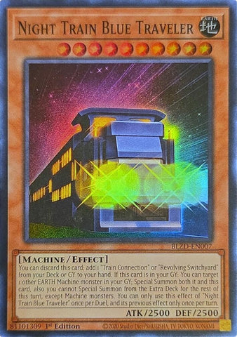 Night Train Blue Traveler [BLZD-EN007] Super Rare - Yugioh Cards For Your TCG Needs!