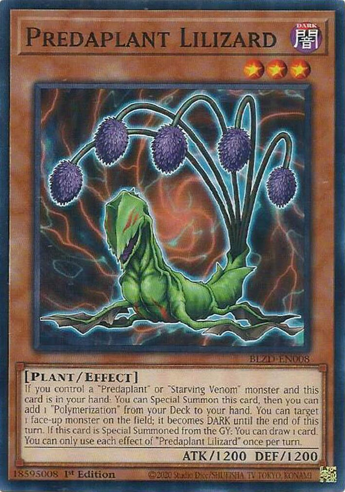 Predaplant Lilizard [BLZD-EN008] Common - Yugioh Cards For Your TCG Needs!