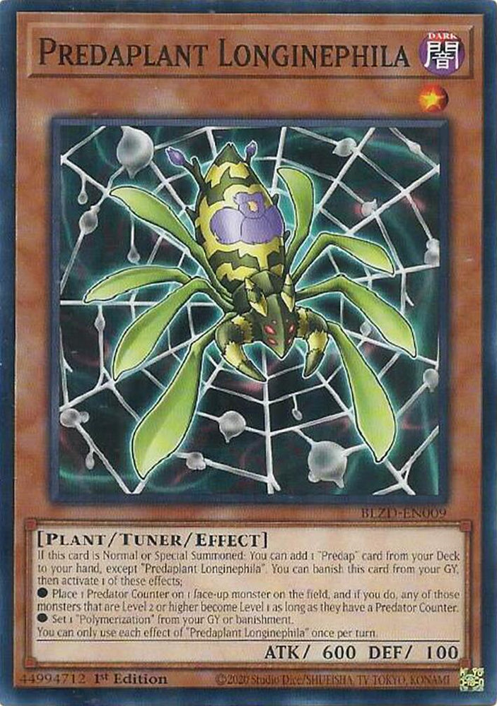 Predaplant Longinephila [BLZD-EN009] Common - Yugioh Cards For Your TCG Needs!