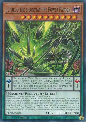Jupredo the Shademachine Power Patron [BLZD-EN012] Common - Yugioh Cards For Your TCG Needs!