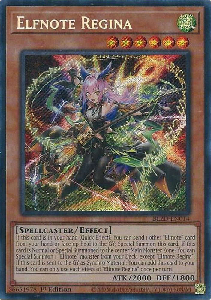 Elfnote Regina [BLZD-EN014] Secret Rare - Yugioh Cards For Your TCG Needs!
