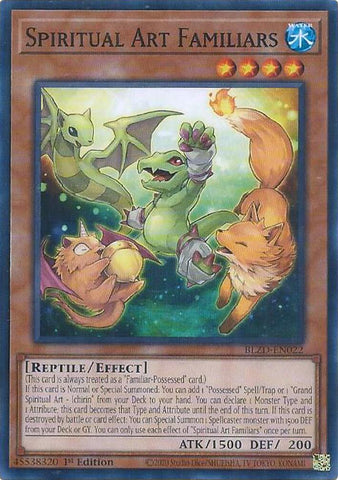Spiritual Art Familiars [BLZD-EN022] Common - Yugioh Cards For Your TCG Needs!
