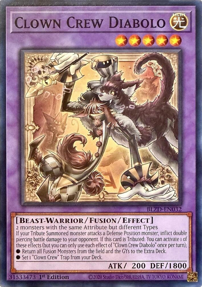 Clown Crew Diabolo [BLZD-EN032] Common - Yugioh Cards For Your TCG Needs!