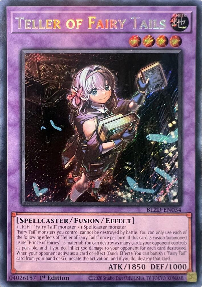 Teller of Fairy Tails [BLZD-EN034] Secret Rare - Yugioh Cards For Your TCG Needs!