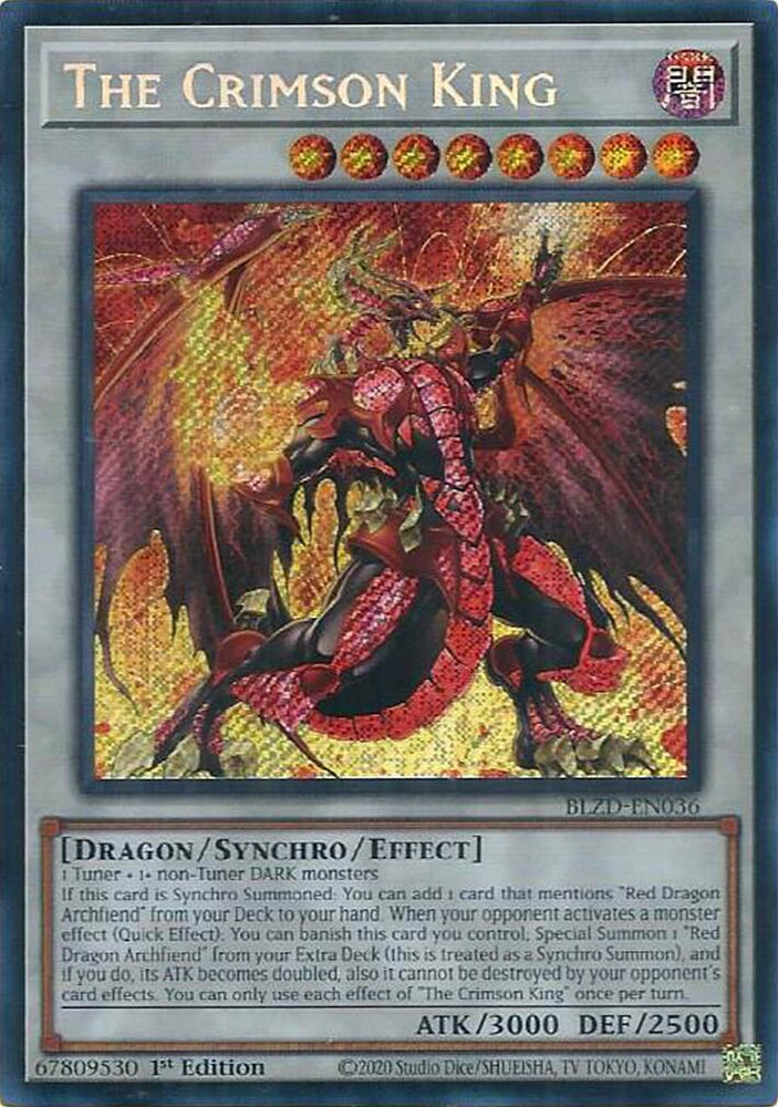 The Crimson King [BLZD-EN036] Secret Rare - Yugioh Cards For Your TCG Needs!