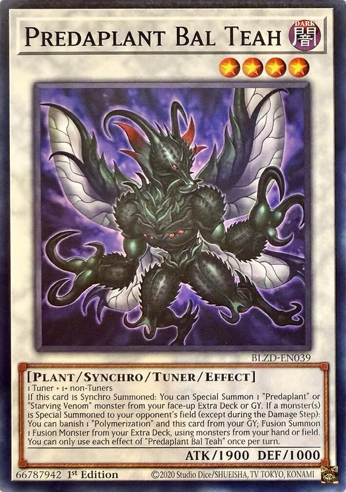 Predaplant Bal Teah [BLZD-EN039] Common - Yugioh Cards For Your TCG Needs!