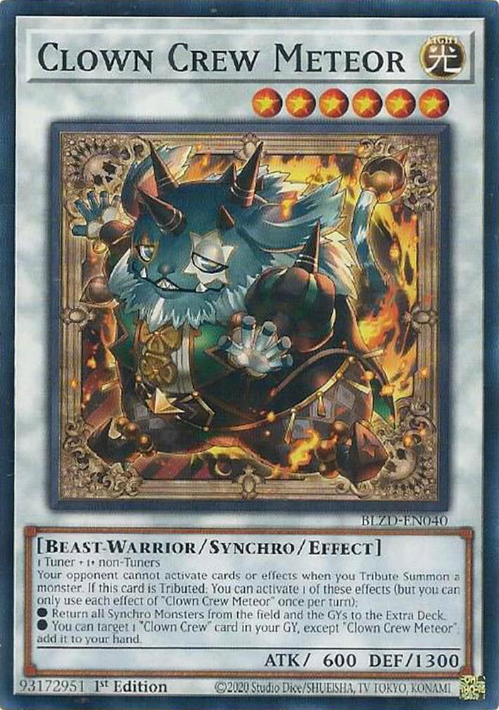 Clown Crew Meteor [BLZD-EN040] Common - Yugioh Cards For Your TCG Needs!