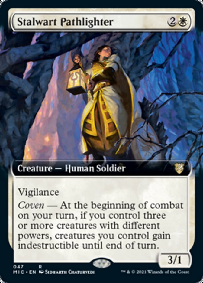 Stalwart Pathlighter (Extended Art) [Innistrad: Midnight Hunt Commander] Magic: The Gathering