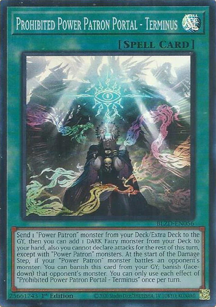 Prohibited Power Patron Portal - Terminus [BLZD-EN056] Super Rare - Yugioh Cards For Your TCG Needs!