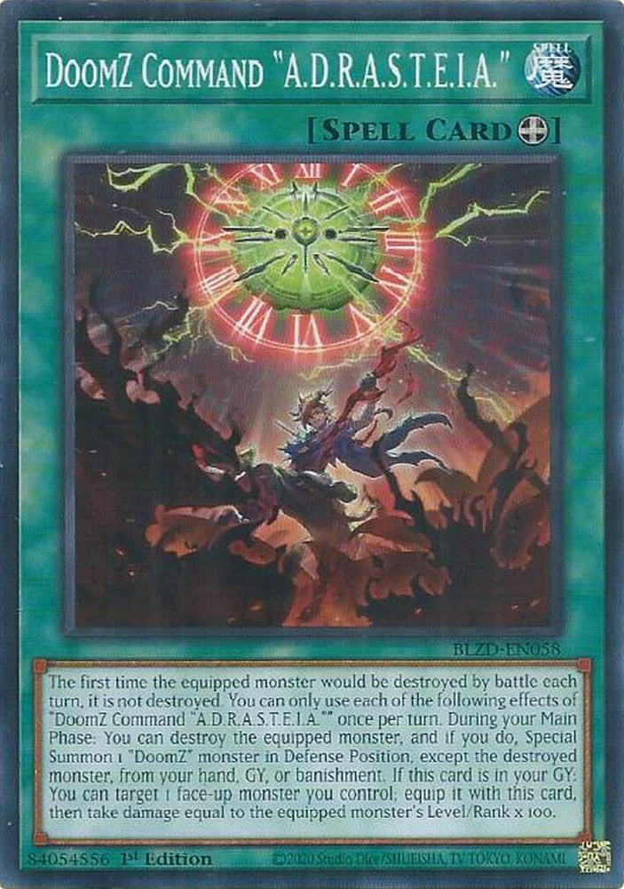 DoomZ Command "A.D.R.A.S.T.E.I.A." [BLZD-EN058] Common - Yugioh Cards For Your TCG Needs!