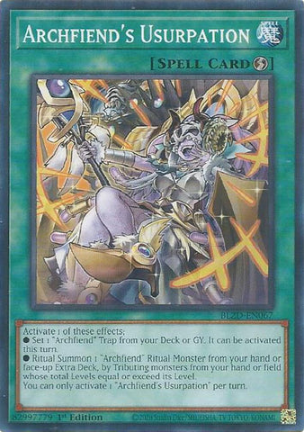 Archfiend's Usurpation [BLZD-EN067] Common - Yugioh Cards For Your TCG Needs!