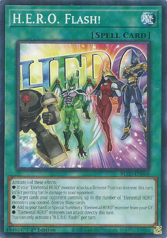 H.E.R.O. Flash! [BLZD-EN068] Common - Yugioh Cards For Your TCG Needs!