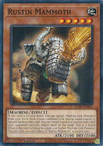 Rustin Mammoth [BLZD-EN087] Common - Yugioh Cards For Your TCG Needs!