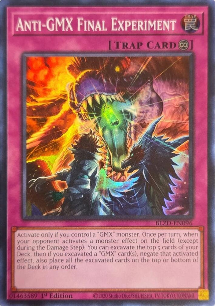 Anti-GMX Final Experiment [BLZD-EN096] Super Rare - Yugioh Cards For Your TCG Needs!