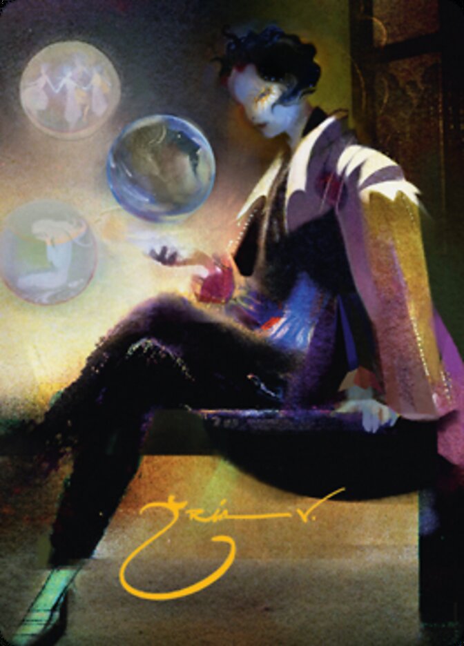 Obscura Interceptor Art Card (Gold-Stamped Signature) [Streets of New Capenna Art Series] Magic: The Gathering