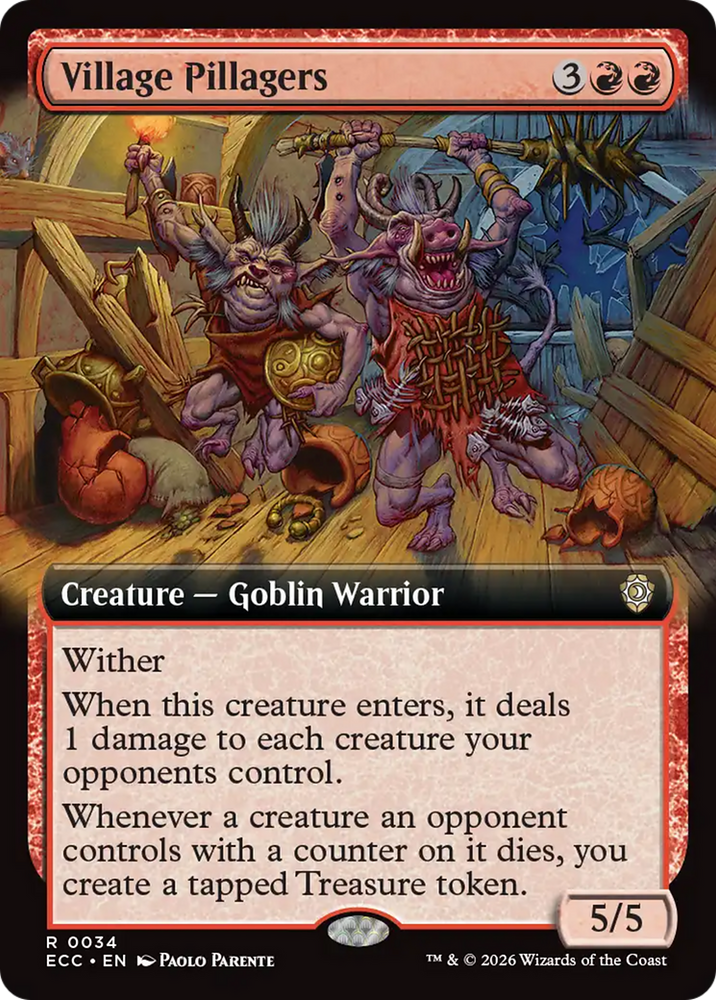 Village Pillagers (Extended Art) [Lorwyn Eclipsed Commander] Magic: The Gathering