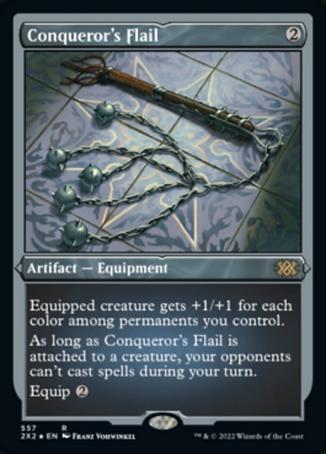 Conqueror's Flail (Foil Etched) [Double Masters 2022] Magic: The Gathering