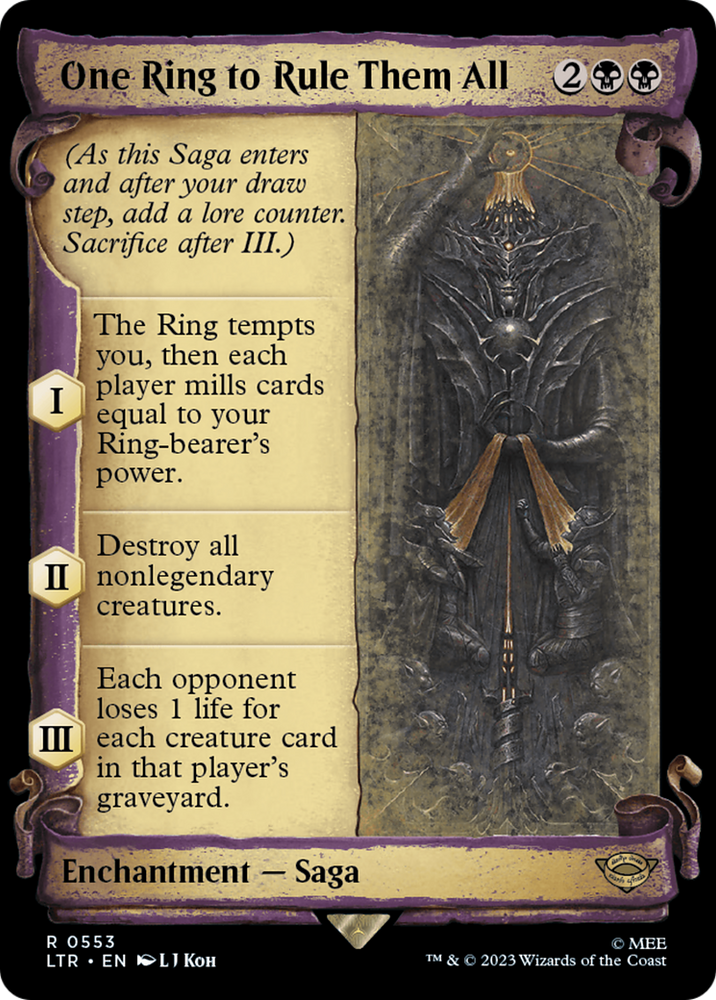 One Ring to Rule Them All [The Lord of the Rings: Tales of Middle-Earth Showcase Scrolls] Magic: The Gathering
