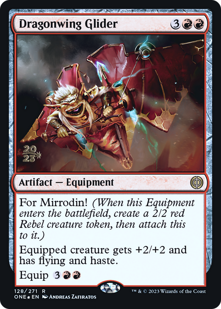 Dragonwing Glider [Phyrexia: All Will Be One Prerelease Promos] Magic: The Gathering