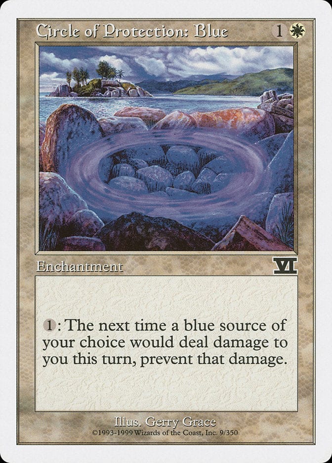 Circle of Protection: Blue [Classic Sixth Edition] Magic: The Gathering