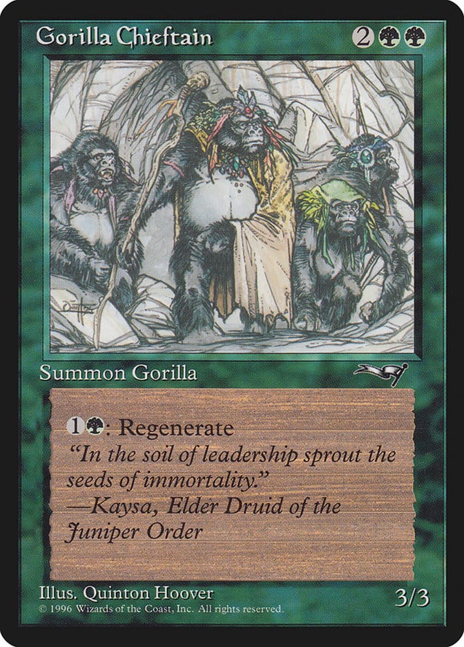 Gorilla Chieftain (Four Gorilla Art) [Alliances] Magic: The Gathering