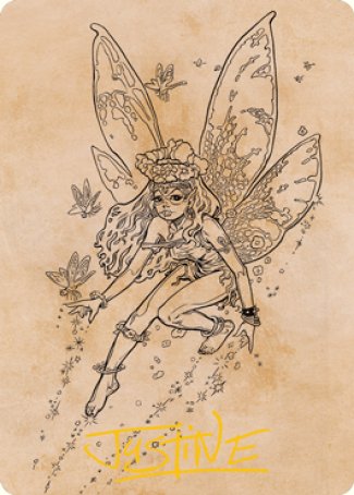 Pixie Guide (Showcase) Art Card (Gold-Stamped Signature) [Dungeons & Dragons: Adventures in the Forgotten Realms Art Series] Magic: The Gathering