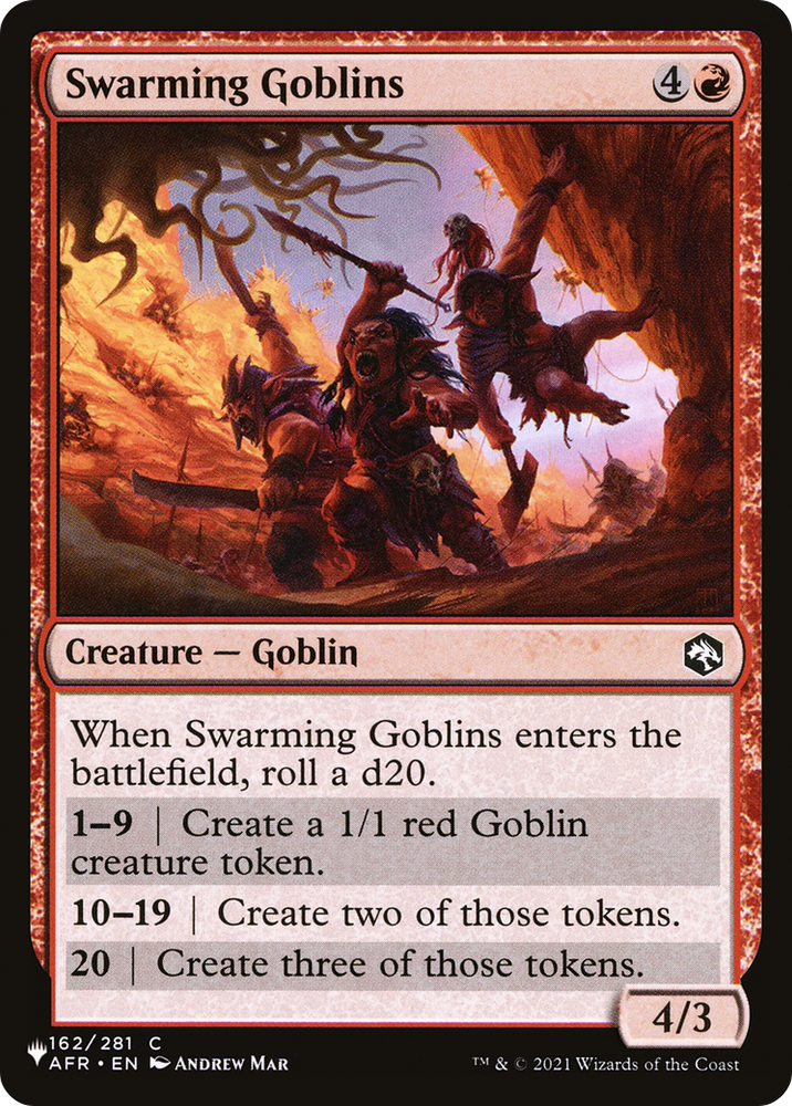 Swarming Goblins [The List] Magic: The Gathering