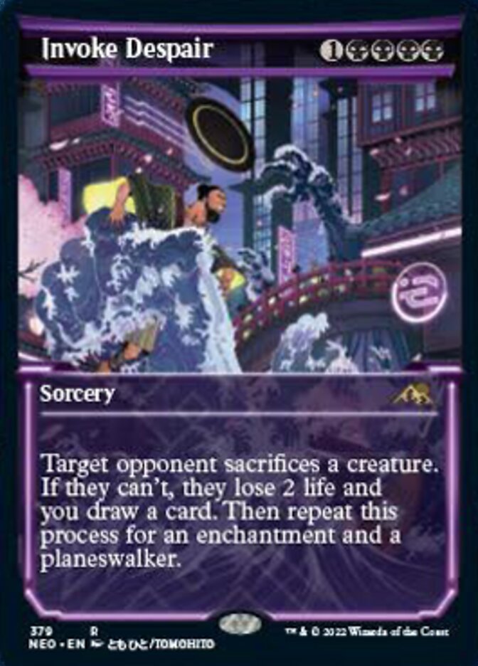 Invoke Despair (Showcase Soft Glow) [Kamigawa: Neon Dynasty] Magic: The Gathering