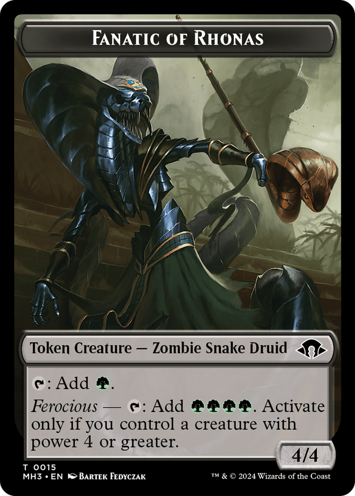 Eldrazi Spawn // Fanatic of Rhonas Double-Sided Token [Modern Horizons 3 Tokens] Magic: The Gathering