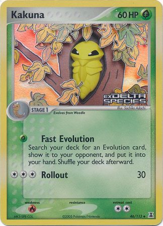 Kakuna (46/113) (Stamped) [EX: Delta Species] Pokémon