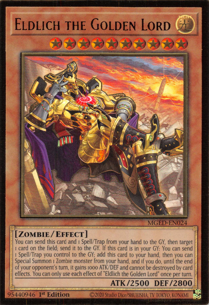 Eldlich the Golden Lord (Alternate Art) [MGED-EN024] Gold Rare - Yugioh Cards For Your TCG Needs!