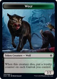 Wolf // Food (18) Double-Sided Token [Throne of Eldraine Tokens] Magic: The Gathering